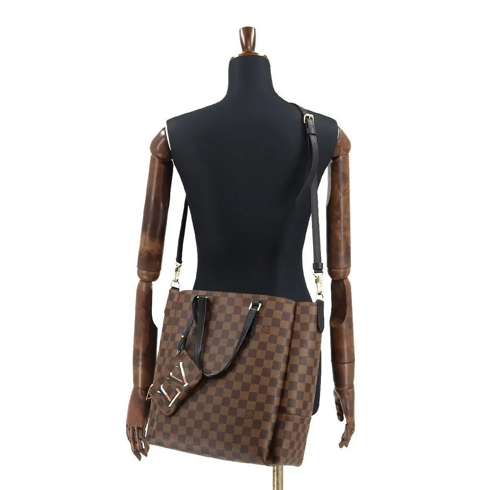 Louis Vuitton Damier Belmont NV MM Shoulder Bag Ebene Noir